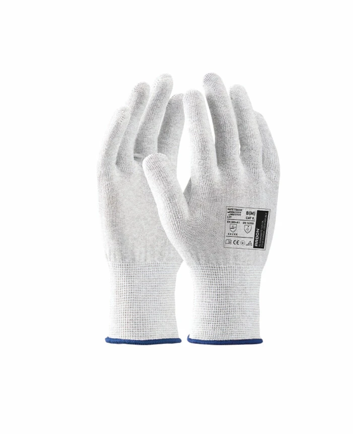 Mănuși de protecție - RATE TOUCH, Mănuși ESD din nylon și fibră de carbon