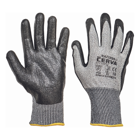 RAZORBILL, Manusi de protectie din fibre nylon si de sticla, Spandex®, imersate in nitril [2]