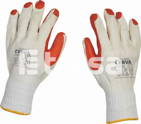 PROTECȚIA MÂINILOR - REDWING, Manusi de protectie din poliester si bumbac, imersate in latex