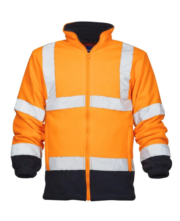 Jachete reflectorizante (HI-VIS) - REF401/REF402, Bluză HI-VIS cu mânecă lungă din fleece poliester 300 g/mp