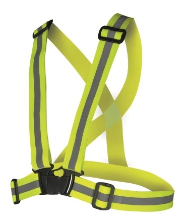 Accesorii reflectorizante (HI-VIS) - REF 702 / REF 701, Bretele reflectorizante elastice în formă de X, lățime 4 cm, portocaliu / galben