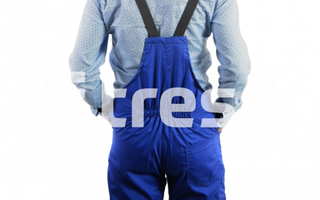 REFLEX, Costum salopeta cu benzi reflectorizante din bumbac si poliester [3]