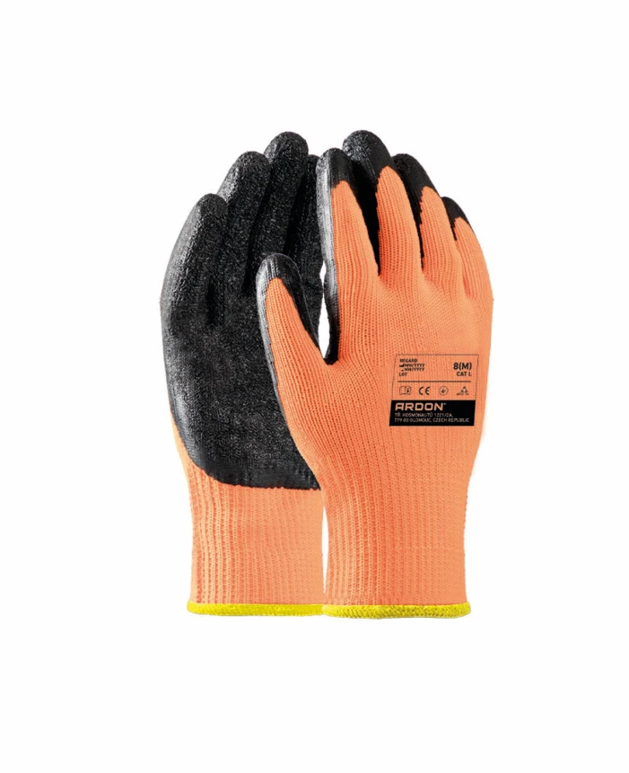 Protecție termică (frig) - REGARD, Mănuși de protecție de iarnă din poliester, imersate în latex, grosime 2,5 mm