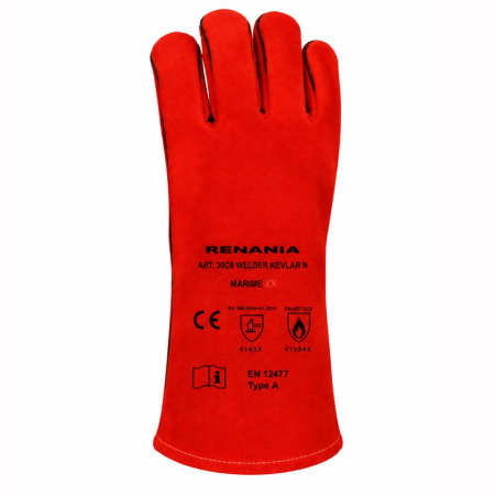RENANIA NEW WELDER KEVLAR, Mănuși de sudură din piele ignifugată [3]
