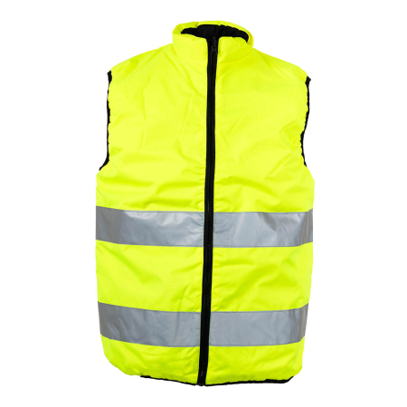 REVERSO, Vestă matlasată reversibilă din poliester Oxford 300D cu membrană PU, căptușeală termică din poliester, benzi reflectorizante [5]