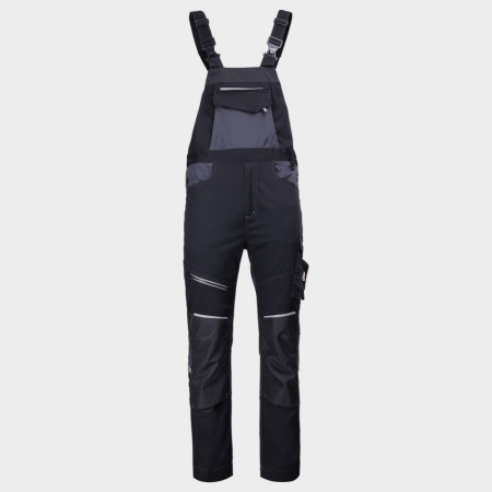Pantaloni cu pieptar - REVOLT 4STRETCH, Pantaloni de lucru cu pieptar din bumbac 57%, poliester 40% și spandex 3%, 240 g/mp