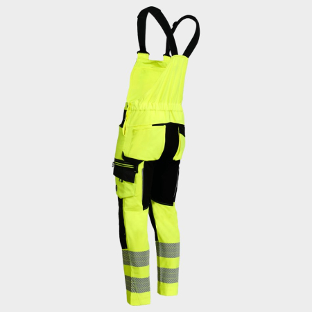 REVOLT HV 4 STRETCH, Pantaloni cu pieptar de înaltă vizibilitate din poliester 100%, stretch mecanic, 280 g/mp, Clasa 2 [5]