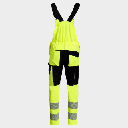 REVOLT HV 4 STRETCH, Pantaloni cu pieptar de înaltă vizibilitate din poliester 100%, stretch mecanic, 280 g/mp, Clasa 2 [1]