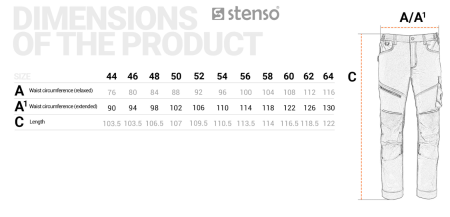 REVOLT 4STRETCH, Pantaloni de lucru din bumbac 57%, poliester 40% și spandex 3%, 240 g/mp [7]