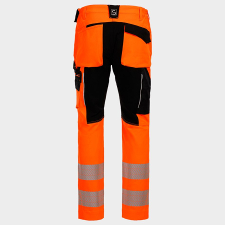 REVOLT HV 4STRETCH, Pantaloni de lucru HI-VIS din poliester mecanic întins, 280 g/mp [1]