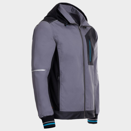 REVOLT RIPSTOP STRETCH, Jachetă de lucru cu glugă detașabilă din poliester 36%, bumbac 20% și T400 44%, țesătură ripstop, 220 g/mp [4]