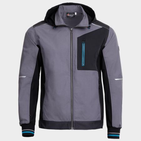 Jachete - REVOLT RIPSTOP STRETCH, Jachetă de lucru cu glugă detașabilă din poliester 36%, bumbac 20% și T400 44%, țesătură ripstop, 220 g/mp