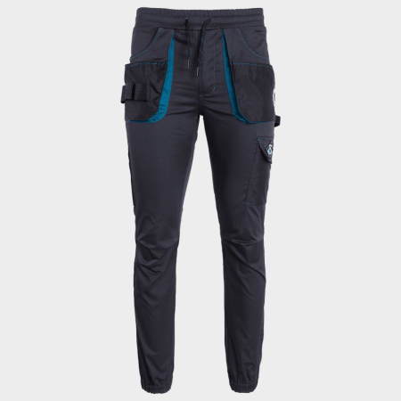 Imbracaminte UZ GENERAL - REVOLT SPORT, Pantaloni de lucru slim fit din bumbac 32%, poliester 65% și spandex 3%, 240 g/mp
