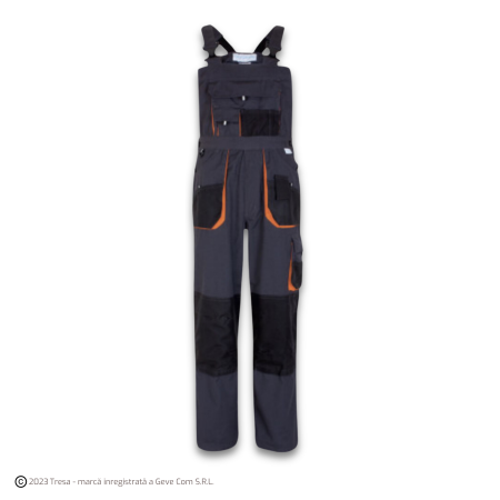 Pantaloni cu pieptar - RICHARD, Pantaloni de lucru cu pieptar din tercot, 280 g/mp