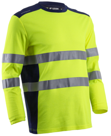 RIKKA, Tricou de înaltă vizibilitate cu mâneci lungi din bumbac/poliester 150 g/mp [1]
