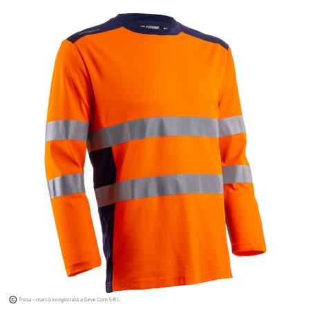 RIKKA, Tricou de înaltă vizibilitate cu mâneci lungi din bumbac/poliester 150 g/mp [2]