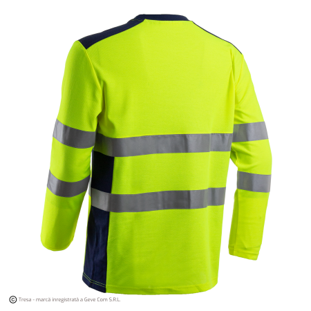 RIKKA, Tricou de înaltă vizibilitate cu mâneci lungi din bumbac/poliester 150 g/mp [1]