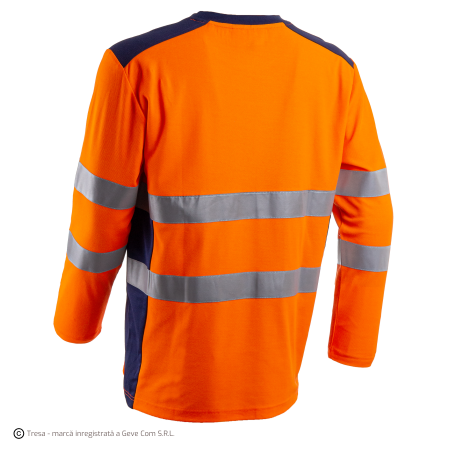 RIKKA, Tricou de înaltă vizibilitate cu mâneci lungi din bumbac/poliester 150 g/mp [3]