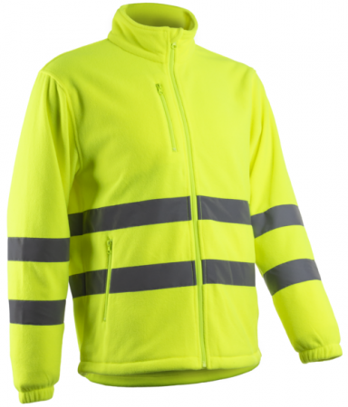 Îmbrăcăminte REFLECTORIZANTĂ (HI-VIS) - RITO, Jachetă HI VIS tip Fleece, din micropolar gros, 280g/mp