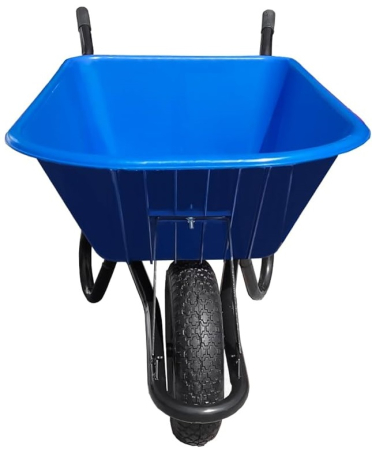 Scule și unelte - Roabă mld Verde Cuvă PP-Blue, Roată Pneum 3,5-8, Jantă Metalică, volum 100 l-, volum 100 l