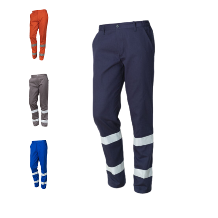 ROAD, Pantaloni cu benzi reflectorizante din 100% bumbac, 260 g/mp [4]