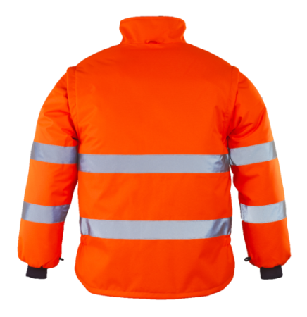 ROADWAY 4 IN 1, Jachetă HI VIS de iarnă, 4 in 1, din poliester Oxford 300D si PU, 280 g/mp, căptușeală termică, 160 g/mp [10]
