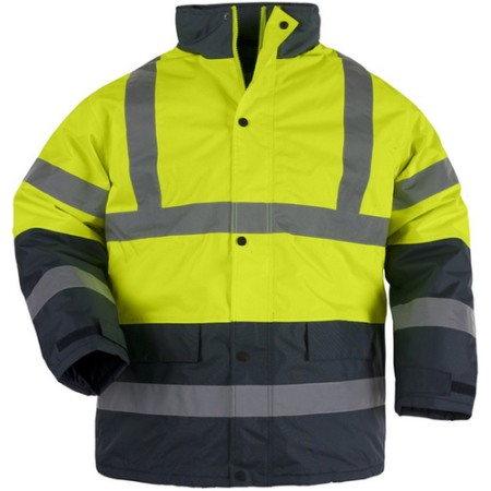 ROADWAY, Jachetă HI-VIS de iarnă cu glugă, din poliester Oxford 300D, 140 g/mp căptușeală termică [2]