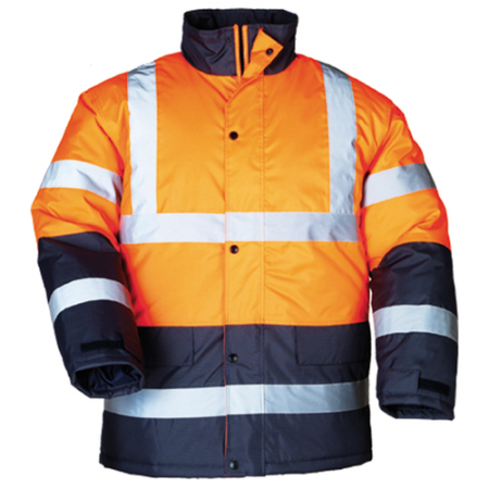 ROADWAY, Jachetă HI-VIS de iarnă tip parka din poliester Oxford 300D, căptușeală termică [1]