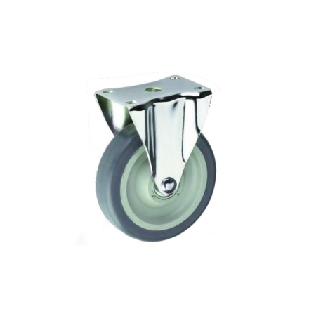 Roți și rotile industriale - Roată furcă fixă, tpr gri, 32 mm