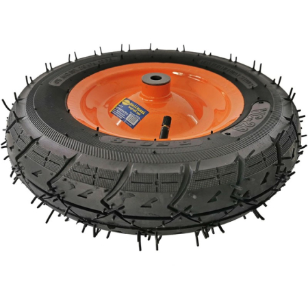 Scule și unelte - Roată roabă ax D14 x 100 mm, bucșă oțel, țepi