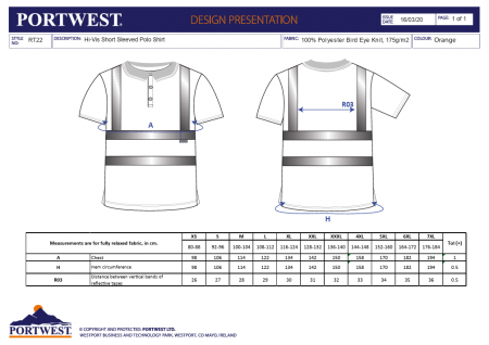 RT22 Hi-Vis RIS, Tricou Polo din poliester [2]