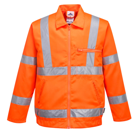 Jachete reflectorizante (HI-VIS) - RT40, Jachetă tip bomber HI-VIS din kingsmill polycotton 80% poliester, 20% bumbac, 280 g/mp