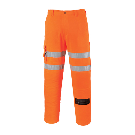 RT46, Pantaloni HI-VIS din kingsmill polycotton 65% poliester, 35% bumbac, 245 g/mp