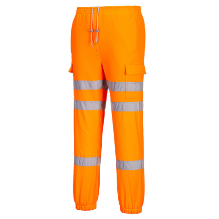 Pantaloni si salopete reflectorizante (HI-VIS) - RT48, Pantaloni jogger HI-VIS din 65% poliester și 35% bumbac, 300 g/mp