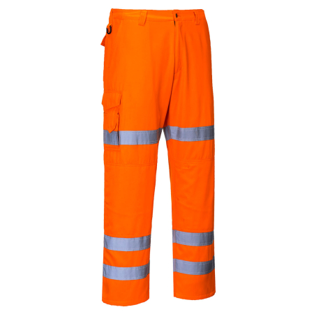 Pantaloni si salopete reflectorizante (HI-VIS) - RT49, Pantaloni HI-VIS din kingsmill polycotton 65% poliester, 35% bumbac, 245 g/mp