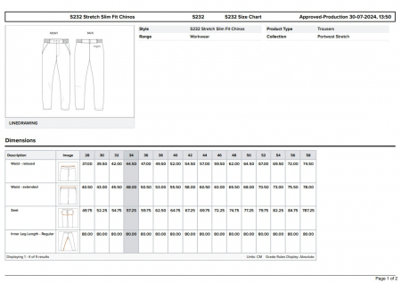 S232, Pantaloni în talie din bumbac elastic Kingsmill Stretch, 255 g/mp [2]
