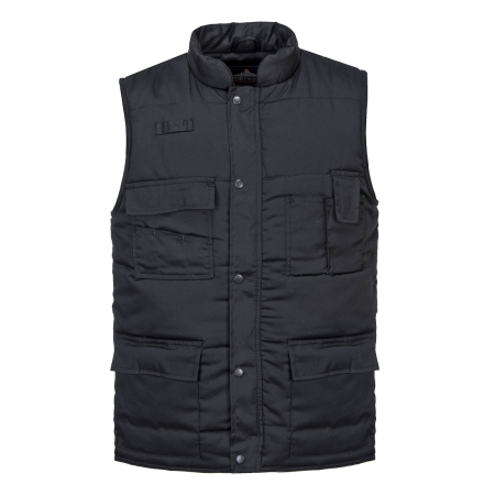 Veste - S414, Vestă de lucru, din 65% poliester, 35% bumbac twill, căptușeală 100% bumbac tartan, 190 g/mp