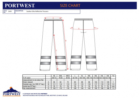 SEALTEX ULTRA - S493 - Pantaloni Reflectorizanți Sealtex Ultra, din poliester tricot cu strat superior din poliuretan, 185 g/mp [2]