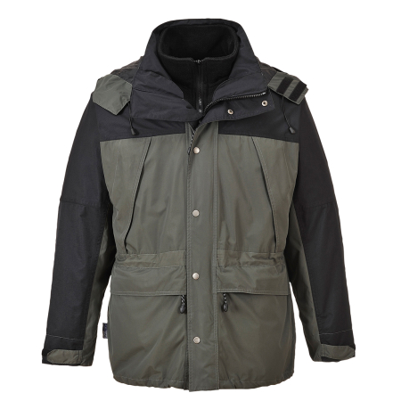 Jachete - S532, Jachetă 3 în 1 cu glugă din poliamidă acoperită cu poliuretan, 170 g/mp, fleece detașabil 280 g/mp