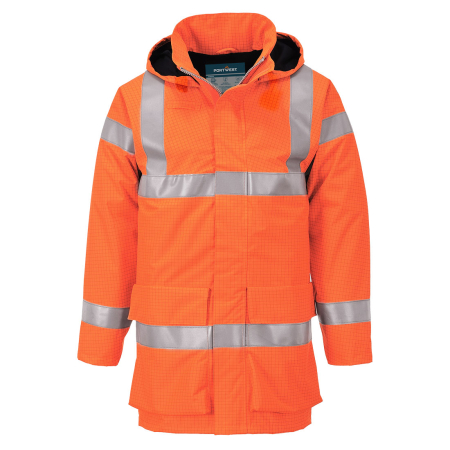IMBRACAMINTE - S774, Jachetă HI-VIS din 98% poliester, 2% fibră de carbon antistatică, respirabil, a, 250 g/mp