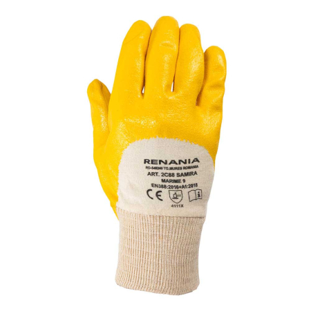 Mănuși de protecție - SAMIRA 8001, Mănuși de protecție din tricot, imersate 3/4 în nitril