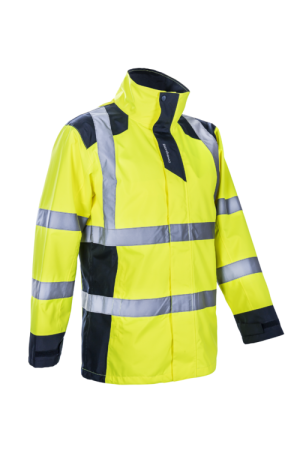 SANGAKU, Jachetă de ploaie HI-VIS din poliester ripstop Oxford 300D, căptușeală din plasă 75 g/mp [1]