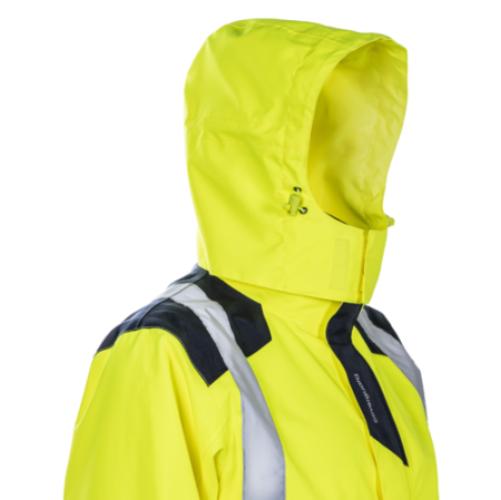 SANGAKU, Jachetă de ploaie HI-VIS din poliester ripstop Oxford 300D, căptușeală din plasă 75 g/mp [4]