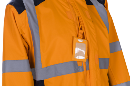 SANGAKU, Jachetă de ploaie HI-VIS din poliester ripstop Oxford 300D, căptușeală din plasă 75 g/mp [6]