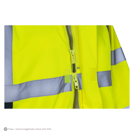 SANGAKU, Jachetă de ploaie HI-VIS din poliester ripstop Oxford 300D, căptușeală din plasă 75 g/mp [5]