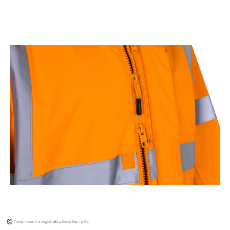 SANGAKU, Jachetă de ploaie HI-VIS din poliester ripstop Oxford 300D, căptușeală din plasă 75 g/mp [12]