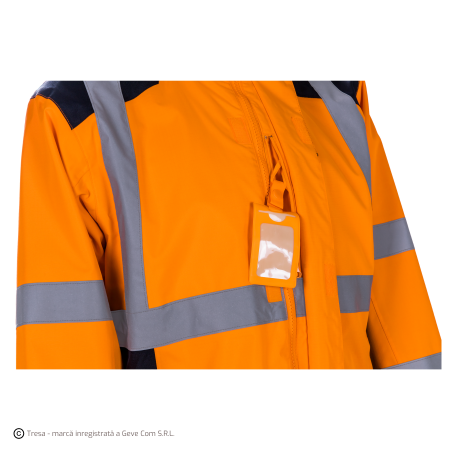 SANGAKU, Jachetă de ploaie HI-VIS din poliester ripstop Oxford 300D, căptușeală din plasă 75 g/mp [11]