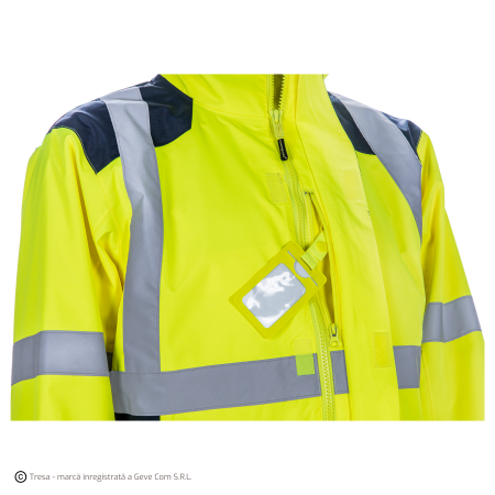 SANGAKU, Jachetă de ploaie HI-VIS din poliester ripstop Oxford 300D, căptușeală din plasă 75 g/mp [4]