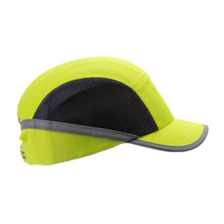 CĂȘTI DE PROTECȚIE - SHOCKPROOF CAP HV, Șapcă de protecție antișoc, calotă din ABS articulată cu pernă din spumă EVA, reglare cu velcro (58–63 cm), 168 g