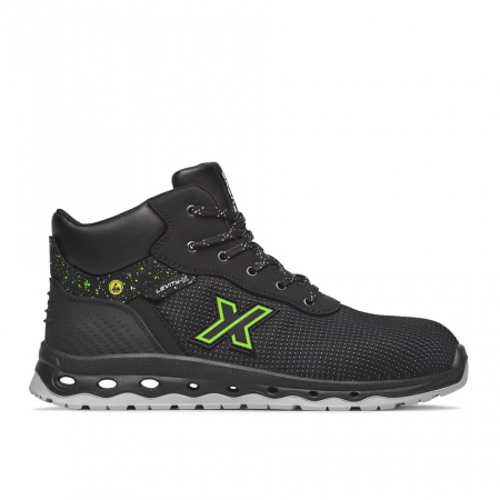 Bocanci - EXENA SATURN S3 ESD SRC, Bocanci de protecție din material textil hidrofobizat, bombeu aluminiu, lamelă antiperforație nemetalică, antistatici (ESD), talpă SRC